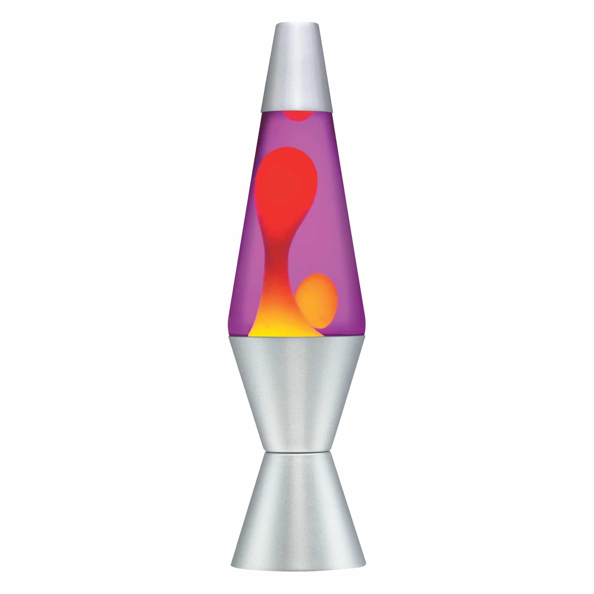 14.5" Lava Lamp – Yellow/Purple/Silver